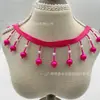 Cinta de satén con encaje y perlas bordadas a mano de colores, accesorio decorativo para dobladillos de ropa, vestidos de novia, textiles del hogar y cortinas