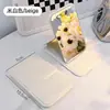 Espelho Pequeno, Espelho de Maquiagem Portátil, Espelho de Maquiagem Portátil Dobrável para Viagem, Espelho Dobrável para Quarto de Estudante, Mini Espelho Portátil