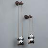 Panda en una Rama de Árbol Columpio 3D Adorno Decorativo Creativo Figura Regalo de Oficina Imán para Nevera