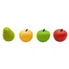 Manzana de Resina Simulada Tienda de Frutas Comida y Juego Decoración Decoración de Paisaje en Miniatura Llavero DIY Pasador Gomita para el Cabello