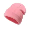 Gorro de Tricô Cor Pura Estilo Casual para Homens e Mulheres, Versátil Outono e Inverno Adulto Cor Doce Quente Pulôver Lã