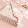 Colcha de Verano de Algodón de Xinjiang Jie Liya con Bordes Ensanchados, Algodón Lavado, Estampado de Dibujos Animados, Algodón Transpirable y Absorbente de Humedad para Aire Acondicionado