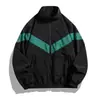 Chaqueta cruzada para hombre cuello alto casual tira reflectante abrigo primavera y otoño marca de moda guapo abrigo trench deportivo para hombre