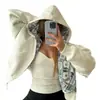 Jaqueta Suéter Unisex Dupla Face Ins Outono e Inverno Transfronteiriço Estilo de Rua Harajuku Versátil Estampada Personalizada Y2K Streetwear