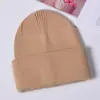 Nuevo Gorro de Punto Cálido para Otoño e Invierno Color Sólido Cachemir Cortavientos y Resistente al Frío Lana Gorro Fabricante Venta Directa Gorro Logo Producción