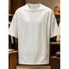 Camiseta Masculina Desconstruída Pesada Sem Mangas Tendência Estilo Americano Solta Patchwork com Rebites para Verão Jovem