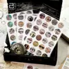 Pegatinas Yanji: Serie de Momentos Hermosos Fragmentados Journal Artístico Material DIY Pegatinas Decorativas, 8 Hojas, 4 Diseños