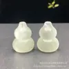 Sello de Calabaza Fermentada Flor de Durazno de Jade Seda Dorada de Xinjiang Colgante de Calabaza Tridimensional de Jade Colgante de Jade Recuerdo