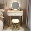 Penteadeira para Apartamento Pequeno, Mini Modelo Novo Tendência Estilo Ins, Mesa de Maquiagem Minimalista Moderna Luxo Leve Nórdico para Quarto
