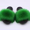 Chinelo de pele de raposa sintética quente de venda no exterior AliExpress chinelos de pele femininos chinelos de casa de pele artificial