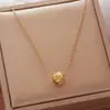 Aço titânio não desbota Colar de bambu de jade feminino estilo coreano simples moda corrente de clavícula de borboleta para todas as ocasiões barraca de mercado noturno