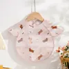 Baberos para Bebé, Batas de Comida para Bebé, Baberos Impermeables para Niños de Todas las Estaciones con Bolsillos para Alimentos Complementarios de Arroz, Baberos a Prueba de Aceite y Suciedad para Primavera y Otoño, Estéreo