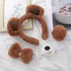 Diadema de Animales de Halloween de Nuevo Producto Transfronterizo Peluche Bonito Sombrero Orejas de Oso Oso de Dibujos Animados Tocado de Oso Diadema de Oso Marrón
