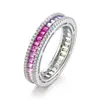 Anel de Prata Esterlina S925 Colorido Dopamina com Zircônia para Mulheres na Amazon, Anel da Moda Leve de Luxo Estilo Europeu e Americano para Dedo Indicador