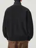 Muxi Roupa Estilo Old Money Retrô Tendência Versátil Meio Zíper Casual Moletom Solto Elástico Manga Longa Top Masculino