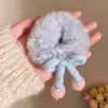 Elástico de Cabelo com Laço de Lã para Crianças Fofo de Pelúcia Corda para Rabo de Cavalo Elástico de Borracha Feito à Mão DIY Faixa de Cabelo Coração de Menina Acessórios de Cabelo