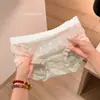 Capture o Verão Sensação de Pele Nu Fio de Seda Fino 10A Algodão Puro Antibacteriano Forro Algodão Cintura Média Fio Dental Feminino Hipster