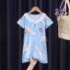 Camisola Infantil Atacado Transfronteiriço Pijamas Meninas Verão Princesa Renda Camisola de Manga Curta Roupas de Casa Roupas de Ar Condicionado de Verão