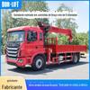 8 toneladas 10 toneladas 12 toneladas caminhão guindaste hidráulico veículo guindaste flat truck braço reto guindaste caminhão telescópico fábrica