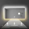 Espejo de Maquillaje Inteligente con Sensor Táctil, Espejo de Baño Antivaho, Espejo de Baño de Pared, Espejo de Maquillaje de Baño con Luz LED