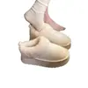 Botas de Nieve con Piel de Invierno para Mujer 2026 Nuevo Estilo Suela Gruesa Antideslizantes Con Felpa Cálida de Peluche Slip-on Zapatos de Algodón para Mujer