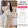 Camisón de lactancia de apertura lateral con almohadilla para el pecho crepé de algodón puro talla extra pijama para mujeres embarazadas producción para la sala de partos vestido de mes de hospital falda