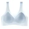 Chaleco de Seda de Hielo Ultra Delgado de Verano con Sensación Fresca Sin Costuras Copa Fija Almohadilla para el Pecho Pecho Pequeño Push-Up Transpirable Sin Varillas Espalda Hermosa Ropa Interior