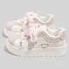 Zapatillas de Suela Gruesa Bell 2026 Nuevo Otoño para Mujer con Puntadas de Encaje, Zapatos Blancos Casuales Versátiles de Nicho B3201