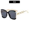 Nuevas Gafas de Sol Personalizadas de Cadena para Pierna con Montura Grande Todas las Combinaciones Moda Europea y Americana Protección Solar Deportivas de Montar al Aire Libre Gafas de Sol Transfronterizas