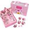 Cuerda para el cabello para niños coreanos Accesorios para el cabello Pinza para el cabello para niñas Set de gomas para bebé Corona de princesa Sello pequeño para el cabello Flor para el cabello Cuerda para el cabello