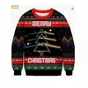 Sudadera con capucha temática navideña europea y americana con estampado digital 3D, disponible en fabricantes POD, corte holgado y con capucha
