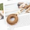 Correas de Cortina Nuevas y Simples Transfronterizas Sin Taladrar Correas Trenzadas de Algodón y Lino Cordones de Cortina de Gasa Ajustables Hebillas de Almacenamiento