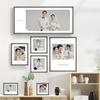 Combinação de Arte Moderna, Produto Acabado Sofisticado, Foto de Casamento Estéreo, Porta-Retrato Retangular Simples Sofisticado, Personalização para Pendurar na Parede