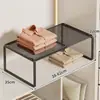 Guarda-roupa Partição em Camadas Artefato de Armazenamento Armário Prateleira de Armazenamento Retrátil Organizador de Partição de Armário Sapateira