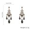 Pendientes de Hilo de Plata Estilo Palacio Flor de Diamante Elegante con Borla Pendientes de Moda Retro Diseño Elegante de Pendientes Nicho