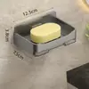 Caja de Jabón para Desagüe de Casa Estante para Jabón Caja de Jabón de Doble Capa Montada en la Pared del Baño Estante de Almacenamiento para Baño Sin Taladro