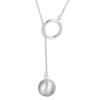 Colar Longo de Bola Escovada de Design de Nicho Feminino 2024 Novo High-end Elegante Leve Luxo All-match Corrente de Lã Feminina