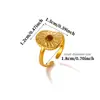 Anel de pedra olho de tigre mais vendido internacionalmente, anel aberto irregular martelado com franja vintage e sol, luxo leve e elegante, disponível para dropshipping