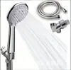 Cabezal de Ducha Presurizado Negro Aspersor de Ajuste de Cinco Velocidades Baño Ducha Calentador de Baño Set de Cabezal de Ducha de Lluvia Presurizado