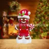 Vendas Diretas de Fábrica Homem de Gengibre Enfeites de Plástico Moldados por Sopro de Natal Decorações de Mesa para Casa e Feriados
