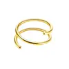 Tachuela de nariz espiral de doble capa de acero inoxidable 316, tachuela para cartílago de oreja, joyería de piercing estilo minimalista europeo y americano, venta directa del fabricante