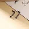 Joyería Geométrica de Cerámica para Piercing Directa de Fábrica Clavo para Nariz en Forma de L No Contiene Metales Pesados para Nutrir los Agujeros de las Orejas