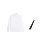 Nueva camisa blanca JK, minifalda femenina, corte ajustado, estilo preppy, top de uniforme con corbata y lazo, camisa versátil