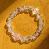 Blanco Natural Cristal Blanco Asai Calabaza Cuentas Pulsera para Mujer Dulce Fresco Rosa Cristal Estrellas Pulsera Pixiu Joyería al por Mayor