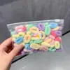 Elásticos de Cabelo Pequenos em Formato de Flor para Crianças, Anéis de Toalha Simples de Alta Elasticidade Sem Costura, Cordas de Cabelo para Meninas, Faixas de Cabelo para Bebês