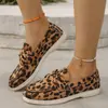 Nuevos zapatos planos de suela blanda 2026, estilo desierto, talla grande, inspiración étnica, modernos, estampado de leopardo, duraderos, ligeros y antideslizantes para mujer