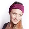 Faixa de Cabelo Esportiva de Algodão para Mulheres AliExpress Cor Sólida Nó Amarrado Faixa de Cabeça Larga Capuz Faixa de Cabelo Elástica