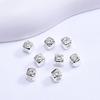 Cuentas Cuadradas Rellenas de Oro de 18K que Conservan el Color Incrustadas con Zircón Pulsera Cuentas Sueltas Accesorios DIY Pulsera Collar Cuentas Accesorios Venta al por Mayor
