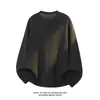 Camiseta Henley de peso pesado para hombre, estilo americano color sólido casual para la primavera 2026, top básico de marca de moda, ajuste holgado, prenda interior