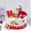 Adornos decorativos para pastel de cumpleaños de un anciano, tetera, gatos, abuelo, celebración del cumpleaños de la abuela, complemento